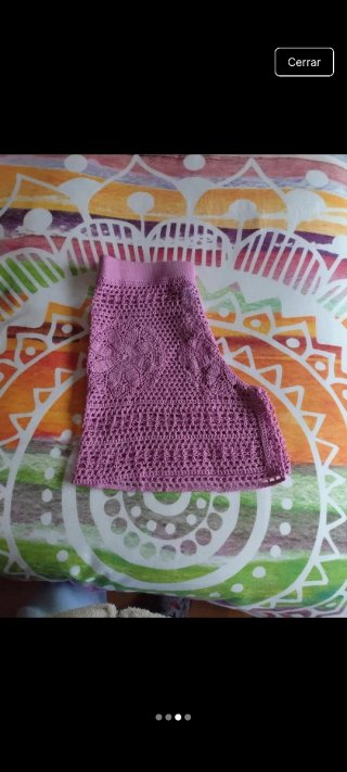 Shorts de crochet con flores