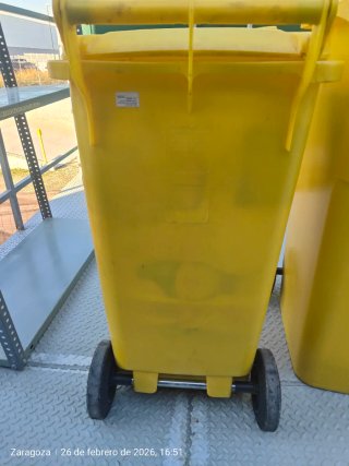 Contenedor Cubo Amarillo con Ruedas