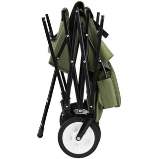 Carrito de mano plegable cubierta y bolsa de transporte 80 kg verde