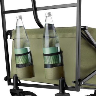 Carrito de mano plegable cubierta y bolsa de transporte 80 kg verde