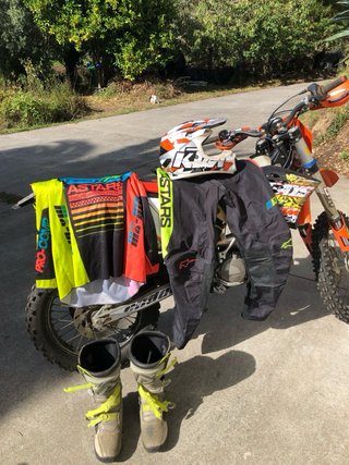 KTM 125cc Enduro Moto Naranja/negra/blanca