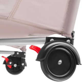 Cuna de viaje plegable con bolsa de transporte, 126 x 65 x 80 cm, café