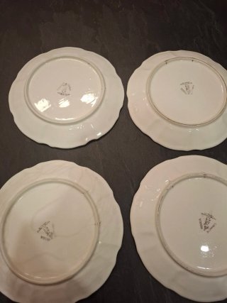 Set 4 Piatti Vintage Italiani Frutta Dipinti a Man