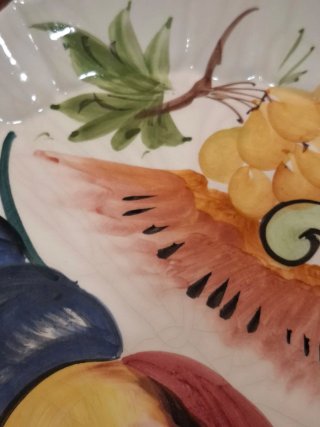 Set 4 Piatti Vintage Italiani Frutta Dipinti a Man
