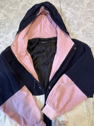 Chaqueta pana color block Talla M