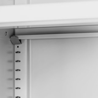 Armario archivador de acero y 5 alturas regulables 180x90x40 cm gris