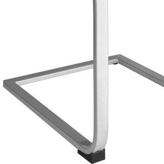 2 Sillas de comedor ergonómicas y altas, forma de C símil cuero blanco