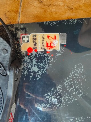 Tabla de Snowboard con Fijaciones