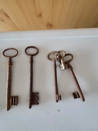 Lote 6 Llaves Hierro Antiguas