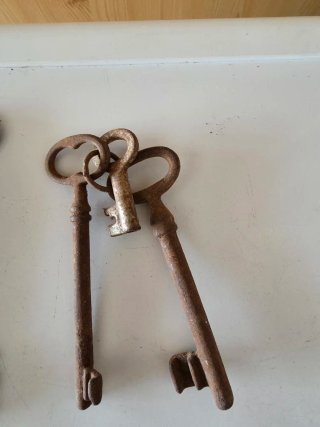 Lote 6 Llaves Hierro Antiguas