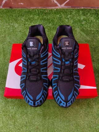 Nike Shox TL Black Blue Trainers Sneakers Size 42