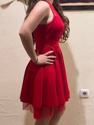 Vestido rojo con tul