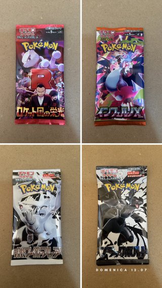 4 Booster Pack Pokémon Giapponesi