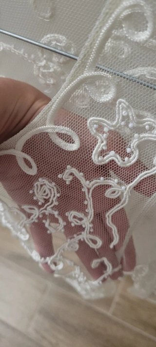 Bolero Marella bianco pizzo floreale