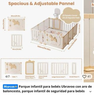 Parque infantil Ubravo con canasta