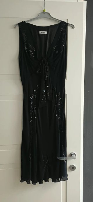 Moschino Vestito Nero con Paillettes