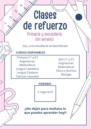 Clases de repaso en verano: primaria y 1° y 2° ESO
