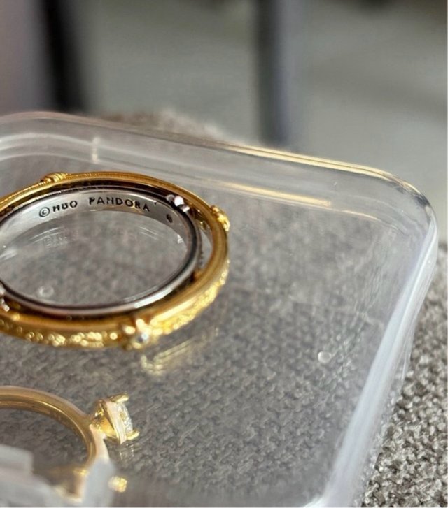 Anillo Pandora Oro y Plata y cham