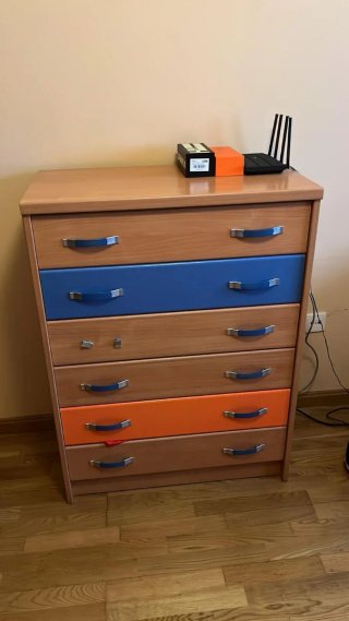 Litera madera con cómoda y escritorio