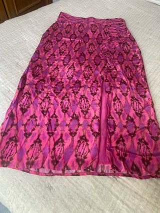 Falda MIDI rosa y morada Talla S