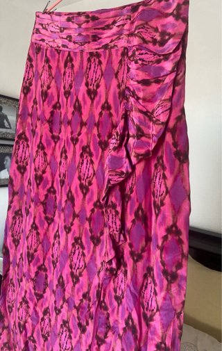 Falda MIDI rosa y morada Talla S