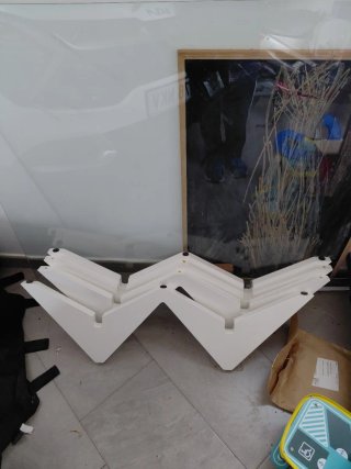 Mesa centro cristal y madera diseño