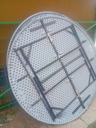 Mesa redonda plegable 180cm