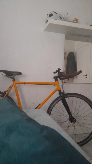 Bicicleta Fixie Piñón Libre Naranja