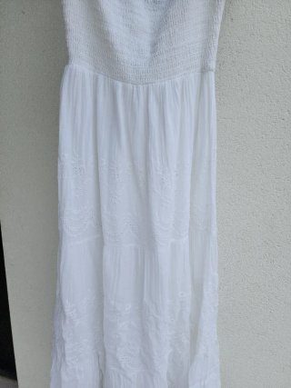 Vestido Zara blanco largo