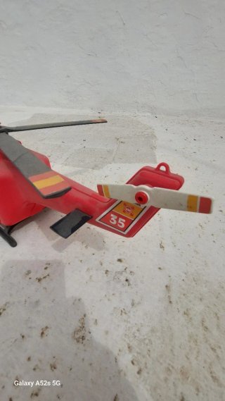 Helicóptero de juguete Playmobil rojo
