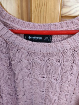 Jersey Stradivarius punto ochos rosa