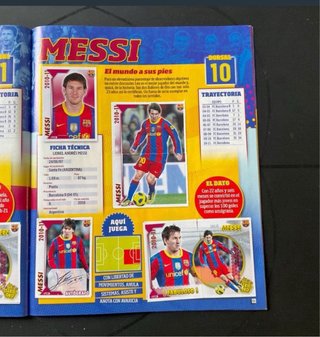 Lote Álbumes Cromos Fútbol Panini messi ronaldo