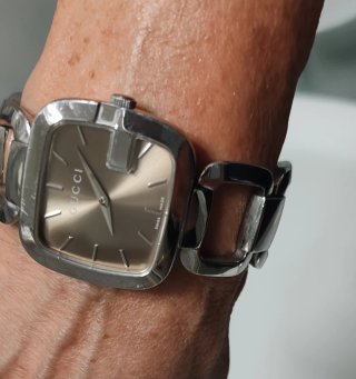 Orologio Gucci Donna Quadrato Argento Marrone