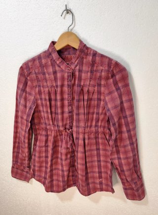 Blusa Mustang cuadros rosa talla M