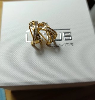 Pendientes Lotus Silver 925 Oro y Plata