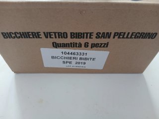 Set 6 Bicchieri San Pellegrino Vetro