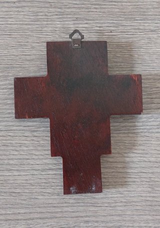 Crocifisso Argento Legno