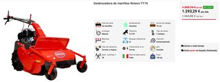 DESBROZADORA TRITURADORA DE MARTILLOS A MOTOR TT50