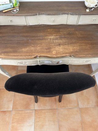 Silla de terciopelo negro