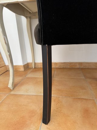 Silla de terciopelo negro
