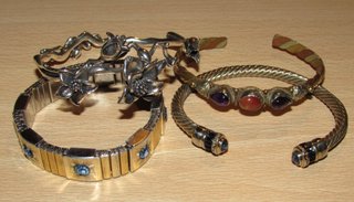 Lote 8 pulseras brazaletes esmalte gatos flores