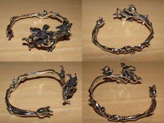 Lote 8 pulseras brazaletes esmalte gatos flores