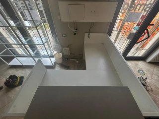 Banco Reception Grigio/Bianco