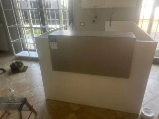 Banco Reception Grigio/Bianco