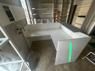 Banco Reception Grigio/Bianco