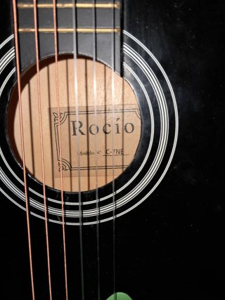 Guitarra española clasica color negro