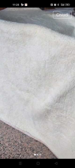 Coperta in lana merino beige