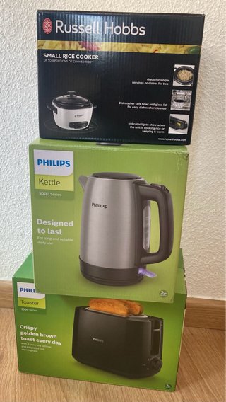 Pack Cocina Philips + Arrocera Russell Hobbs