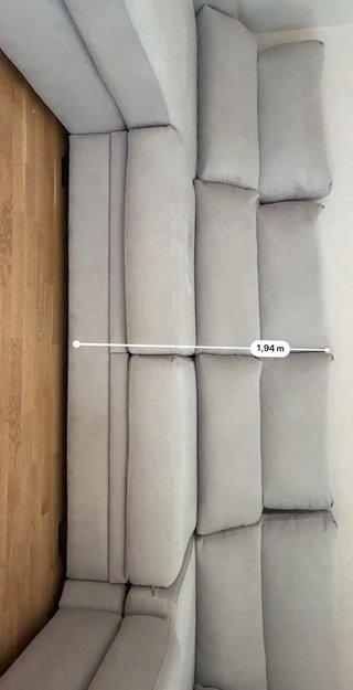 Sofá chaise longue beige tela Hecho a medida