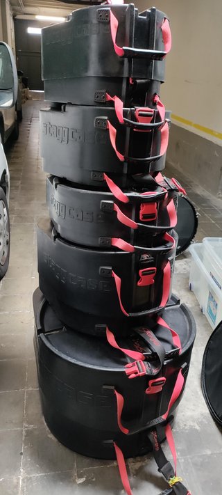 Bateria Sonor S-Class + Fundes rigides
